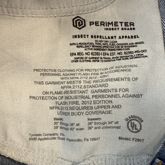 2pk Tyndale Men's Flame Resistant Arc Rated Jeans 32/31 Blue Medium Wash - Picture 8 of 13